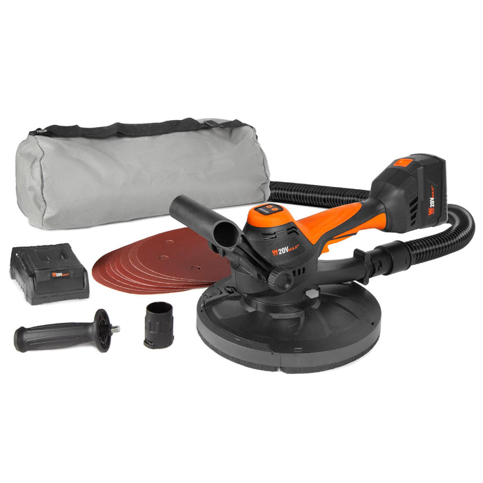 WEN 20408 20V Max Brushless Handheld Drywall Sander with 4.0Ah