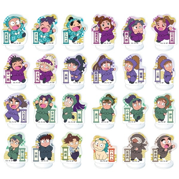 忍たま乱太郎 趣味と特技の段 スクエア缶バッジセット 2016年 忍たま乱