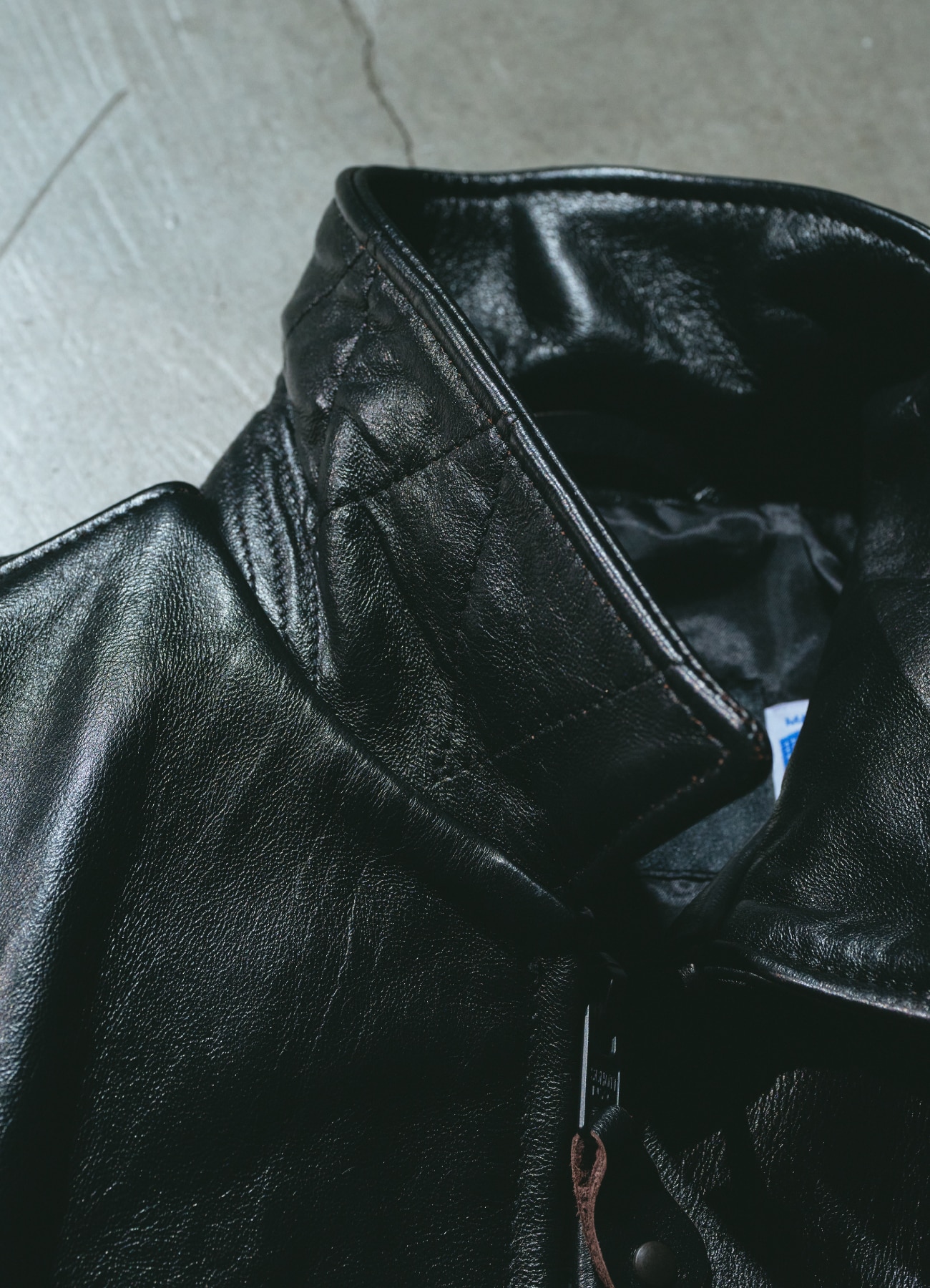 WILDSIDE × Schott LEATHER TRACKER JACKET(36 / S Black): Schott