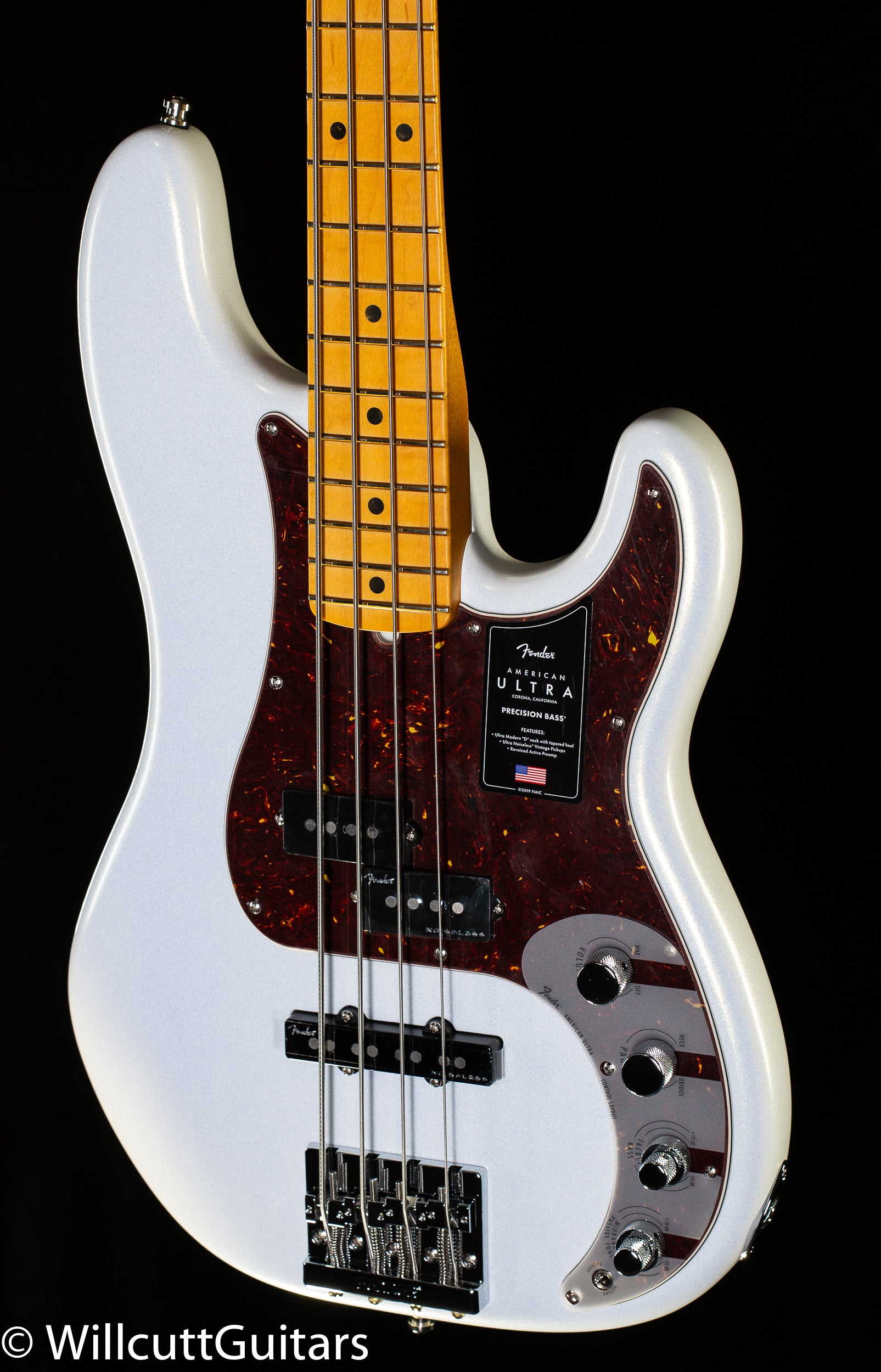 Fender American Ultra Precision Bass Maple Fingerboard Arctic