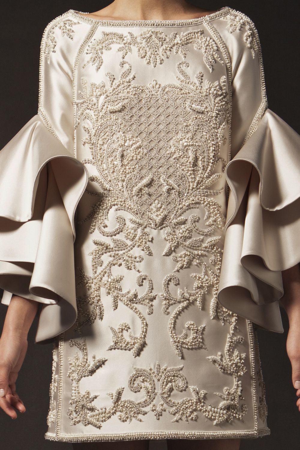 Pearl & Opal Embroidered Couture Dress – World Wide Couture