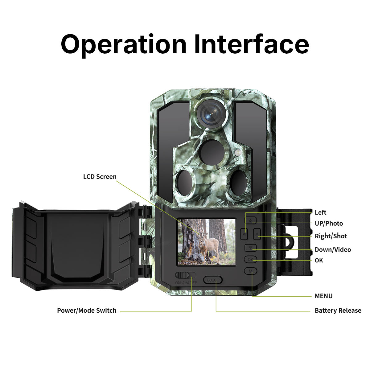 WOSPORTS G600 Trail Camera | Wildlife Camera with 4K Resolution
