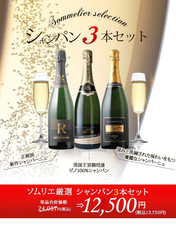 シャンパーニュ 3本セット 【公式通販】
