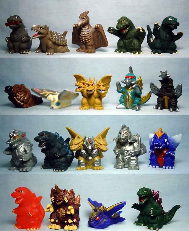 レトロ】 ゴジラ ソフビ 指人形 19体＋α GODZILLA SOFVIDOLL｜発売日