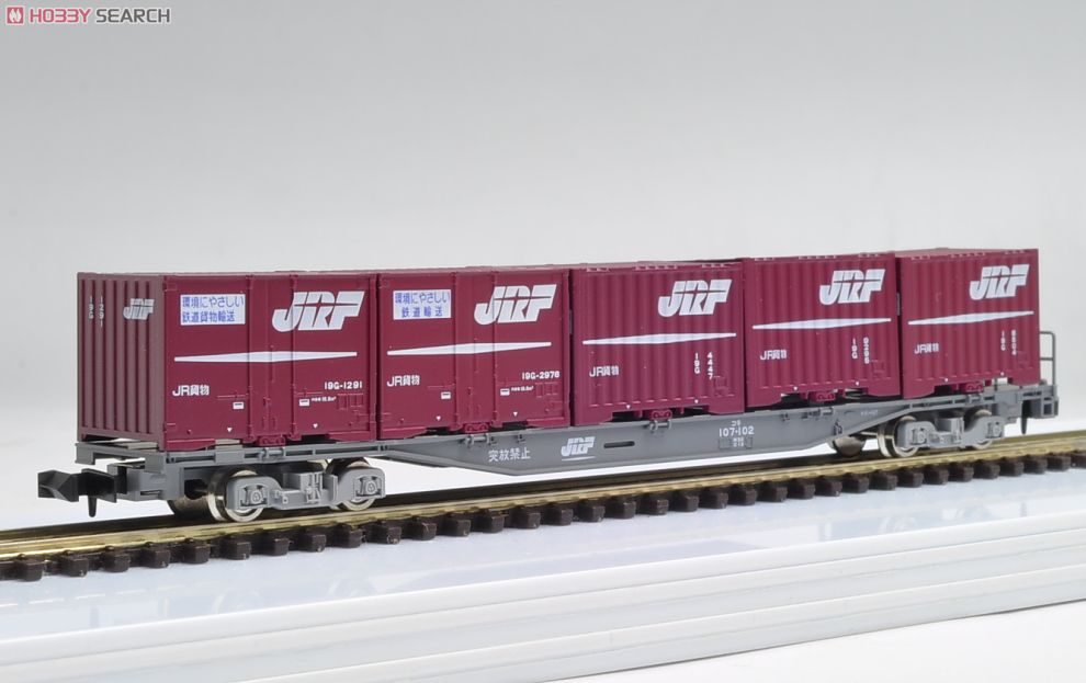 JR貨車 コキ107形 (コンテナ付) (鉄道模型) - ホビーサーチ 鉄道模型 N