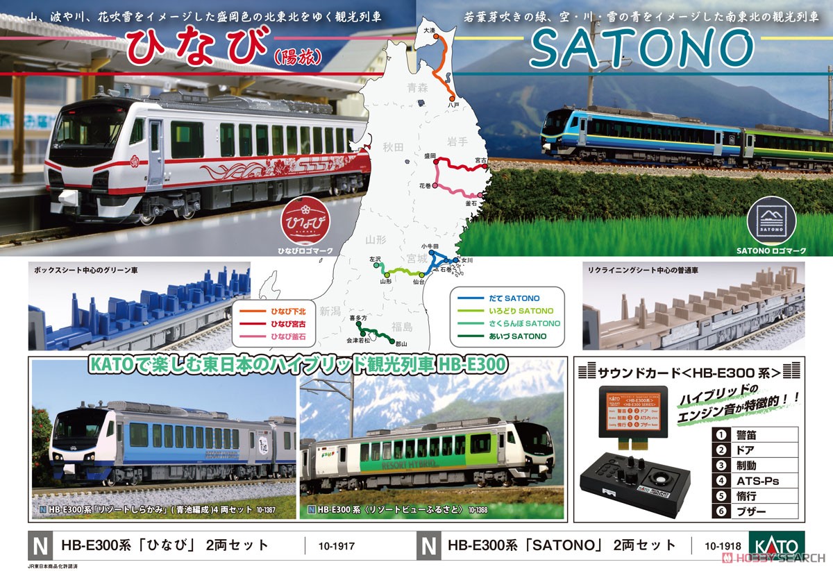 HB-E300系「ひなび」 2両セット (2両セット) (鉄道模型) - ホビー