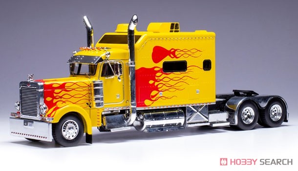 ピータービルト 379 カスタム 2002 イエロー/レッド (ミニカー