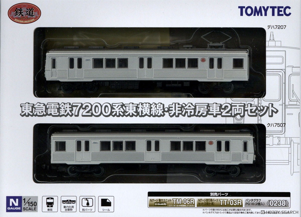 鉄道コレクション東急7200系 2両セット 鉄道コレクション 東急電鉄7200