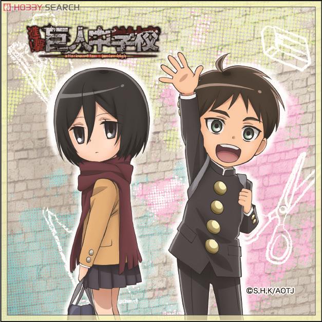 進撃の巨人 巨人中学校 アクリルキーホルダー リヴァイ ハンジ エレン