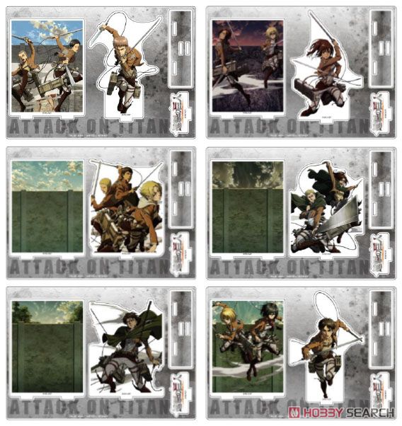 進撃の巨人 ANIQUE アクリルジオラマ 人類の戦い エレン ライナー 進撃