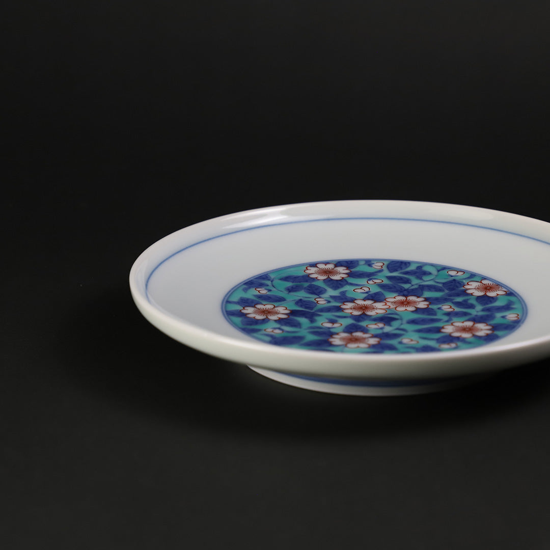 今右衛門窯 色鍋島吉祥果実花文 蕎麦猪口 5客 栞·箱付き 【公式通販】