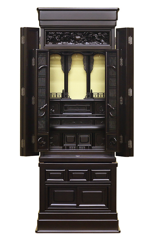 90万円前後？総無垢シタン？カリン？ 巨大家具調仏壇 最高級 最高級