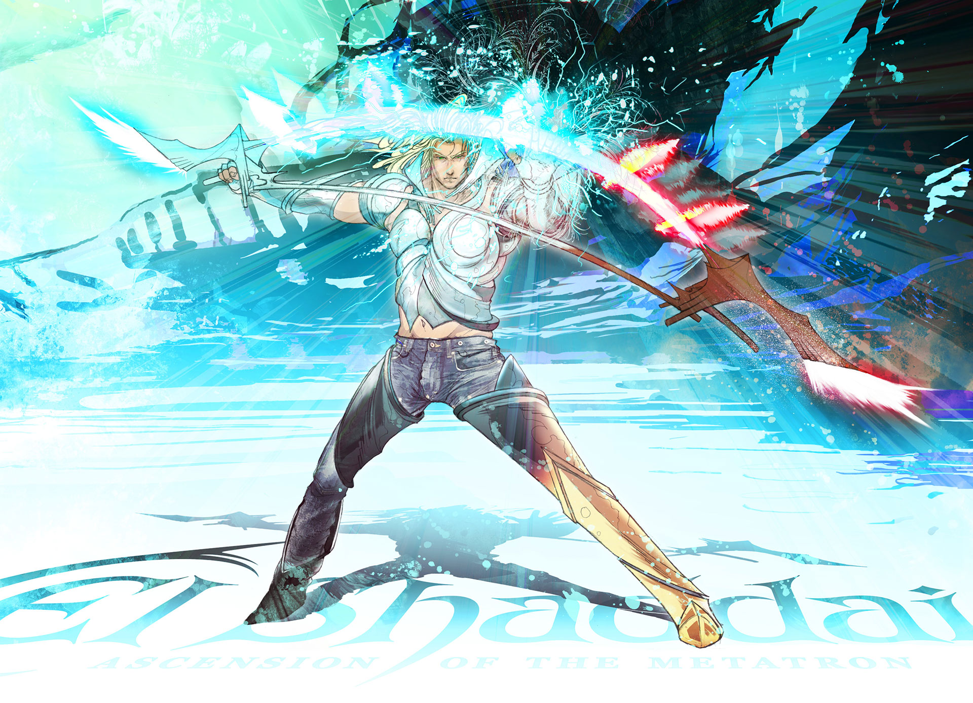 非売品】エルシャダイ El Shaddai イーノック B2 ポスター ③ Switch版