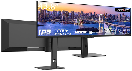 フルHDを2枚並べた横長サイズの43.8型ゲーマー向け液晶ディスプレイが