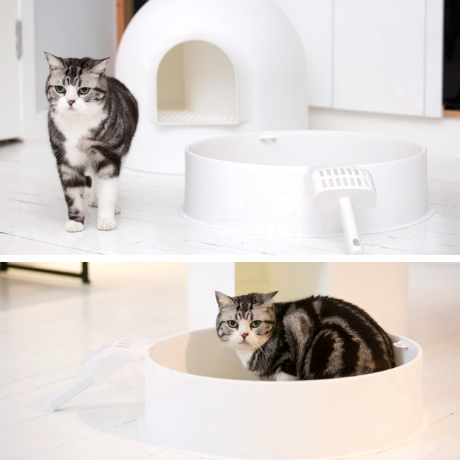 pidan ピダン 猫用トイレ スノードーム型 ホワイト (31336)【メーカー