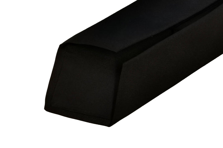 メローラ MILANO SERIES ネクタイ ◇ ブラック×ソリッド《セッテピエゲ