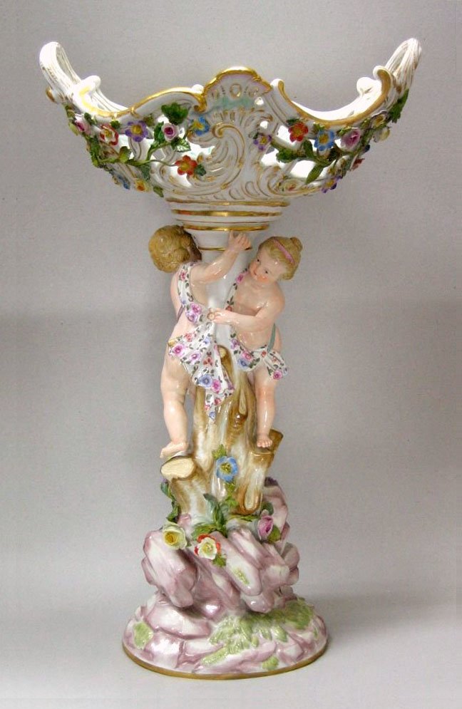 マイセンMeissen 美人天使図コンポート特大45cm