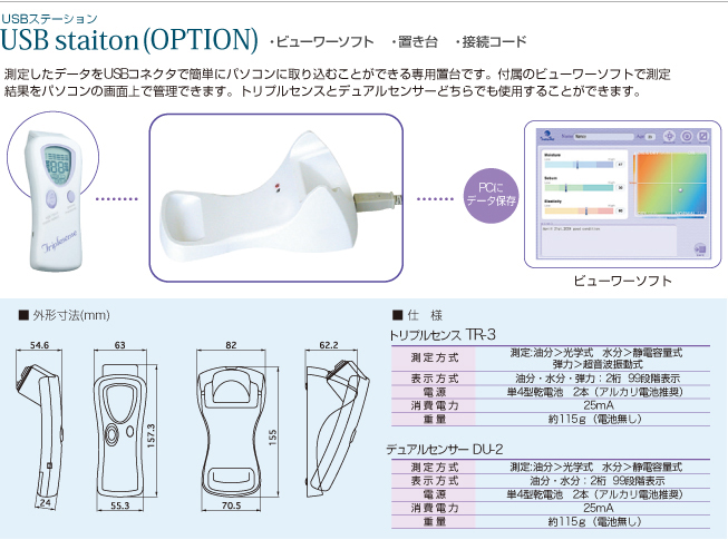 製品情報：肌センサー Triplesense / Dual Sensor┃コスメマイティ株式会社