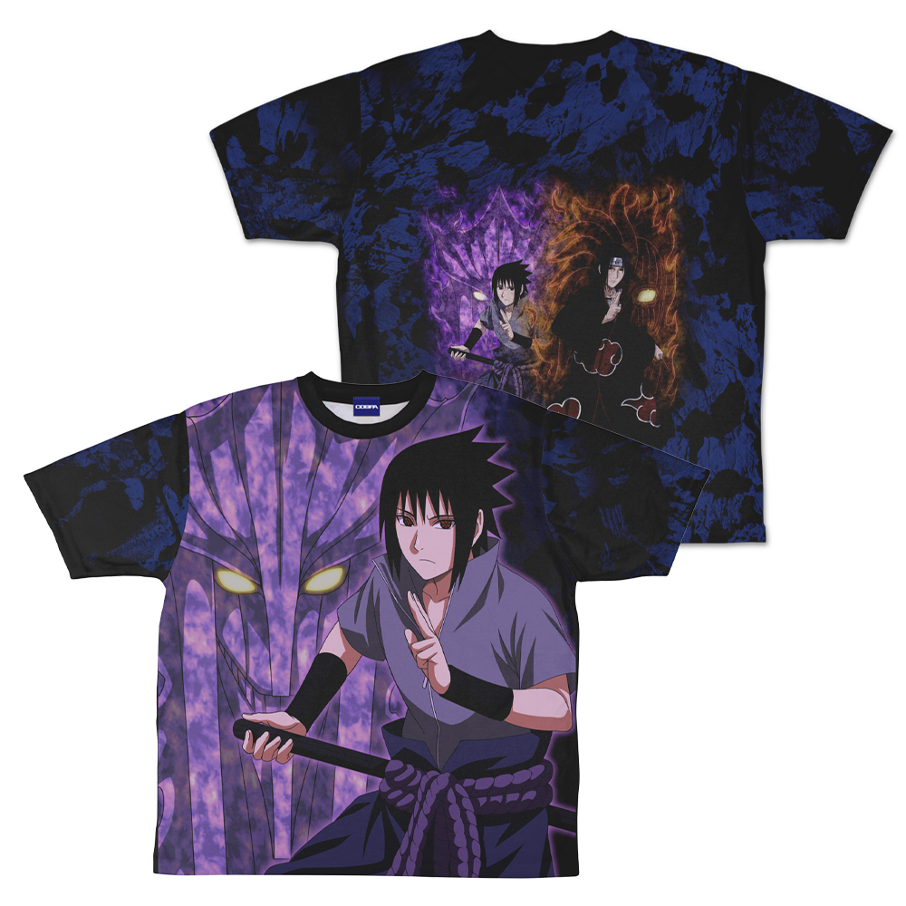 描き下ろし うちはサスケ 両面フルグラフィックTシャツ [NARUTO-ナルト