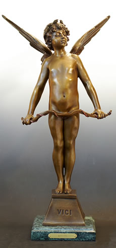 フランス アールヌーヴォー 刻入 オーギュスト・モロー「椅子に座る