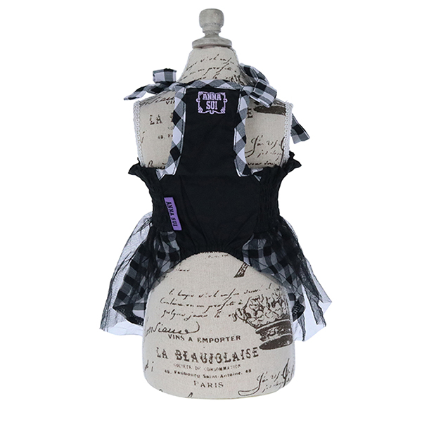 ANNA SUI（アナ スイ）ショルダーリボンギンガムチェックギャザー