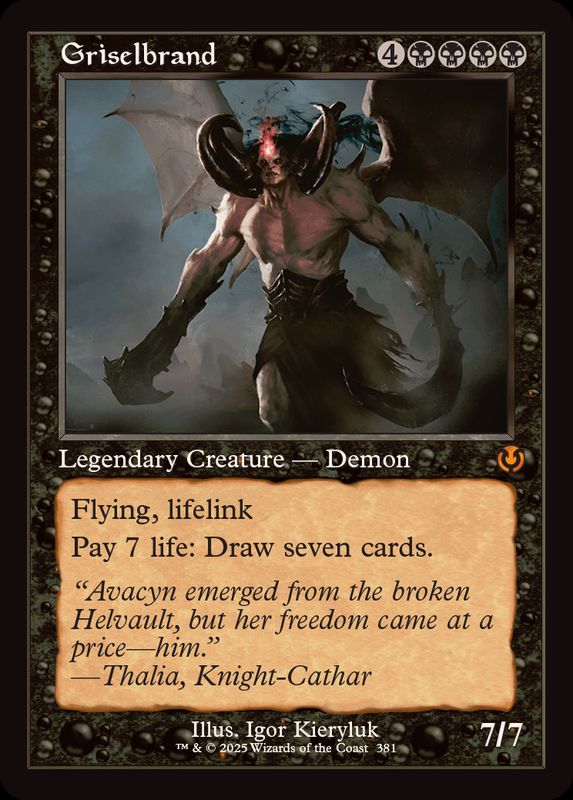 旧枠】グリセルブランド 英語 4枚セット MTG Griselbrand／グリセル