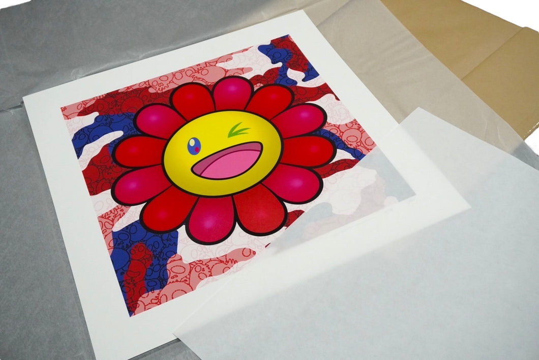 版画直筆サイン西又葵ミクスドメディアアールビバン 複製原画芙蓉楓原画