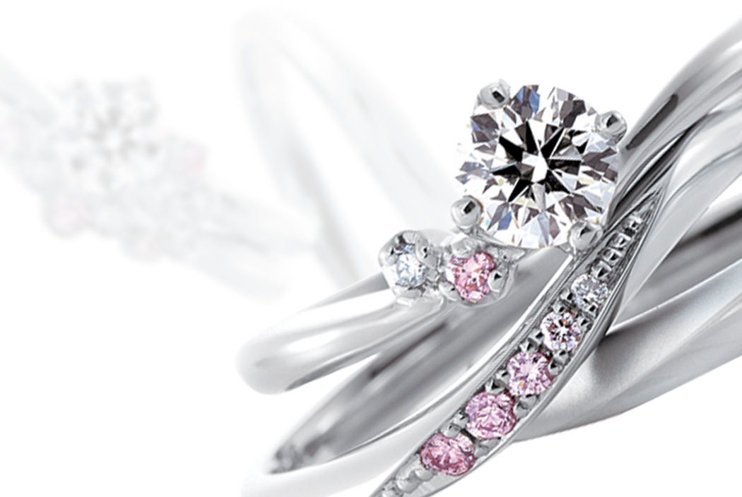 ピンクダイヤモンド 7粒セット