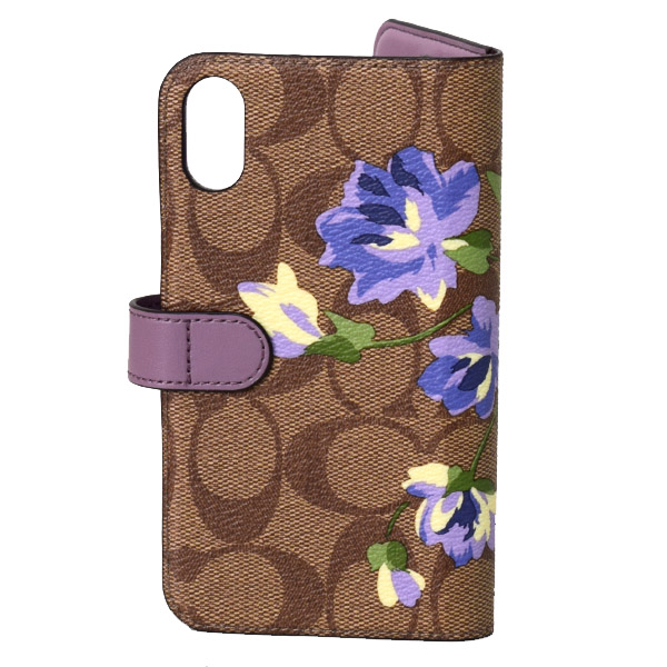 COACH iPhone14PRO手帳型ケース シグネチャー花柄