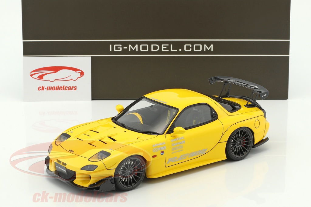 イグニッションモデル 1/18 RX-7 (FC3S) RE雨宮Yellow IG1518 1/18
