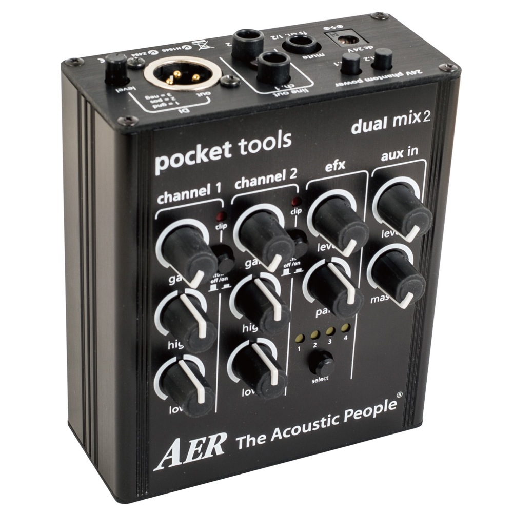 AER pocket tools Dual mix 2 アコースティックギタープリアンプ(楽器