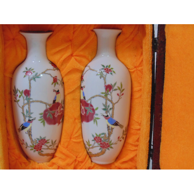 海】中国清朝時代 金彩珊瑚釉香合 手絵 骨董品 時代物 美術品 海】中国