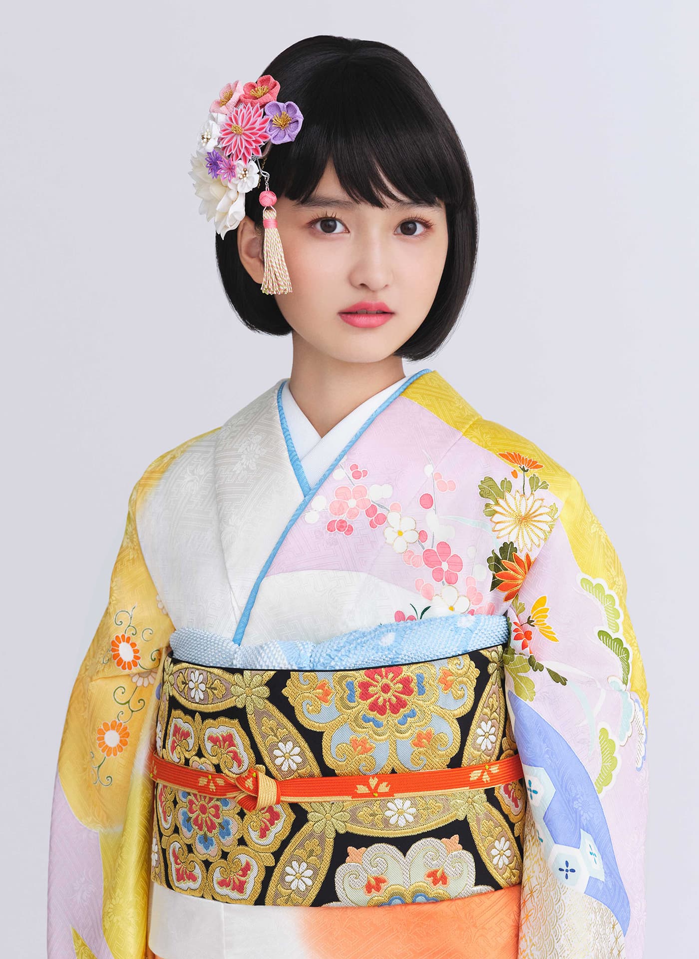 逸品 千總 貝桶 鳳凰 桶絞り 刺繍 金駒 振袖 川島織物 フルセット