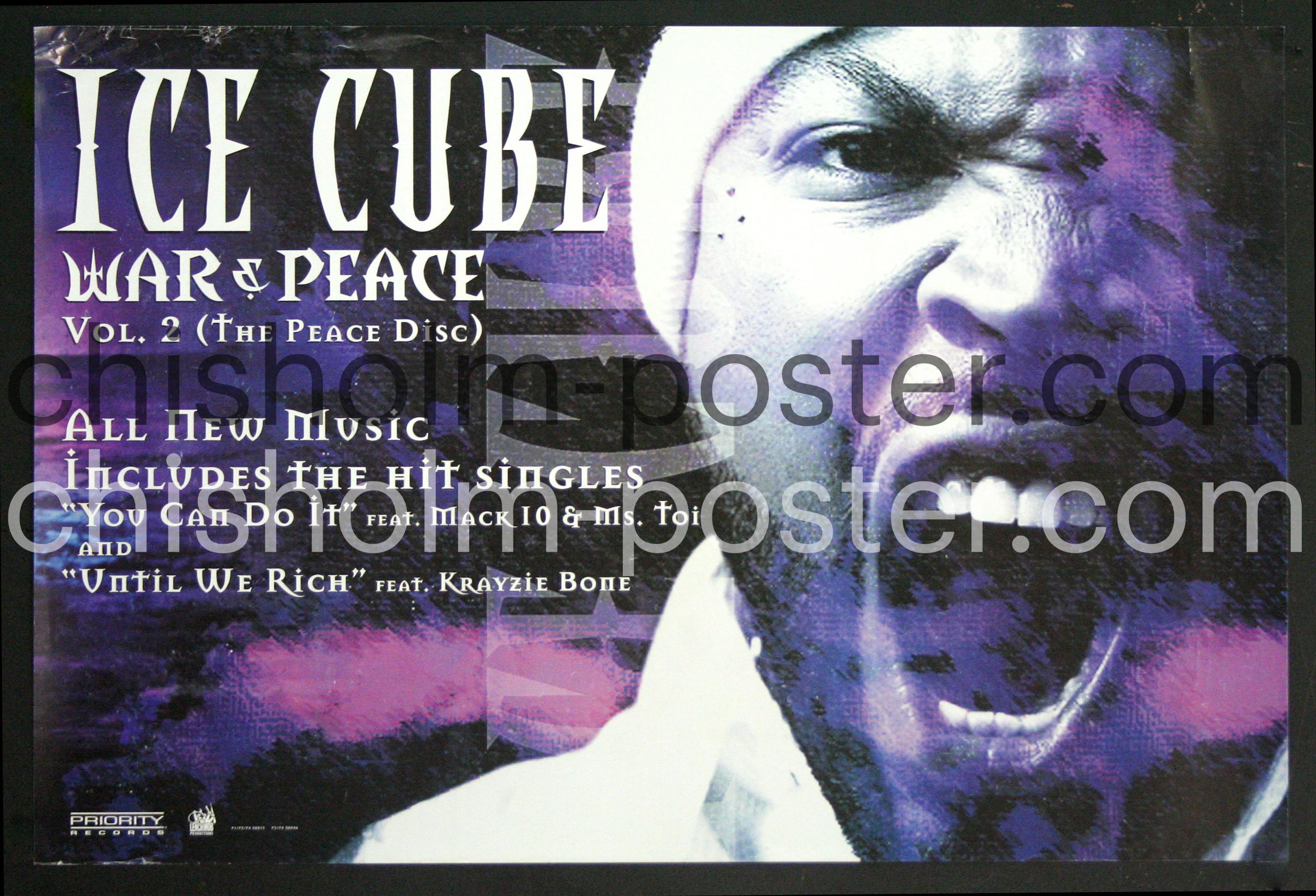 Ice Cube - War & Peace | Original Vintage Poster | Chisholm