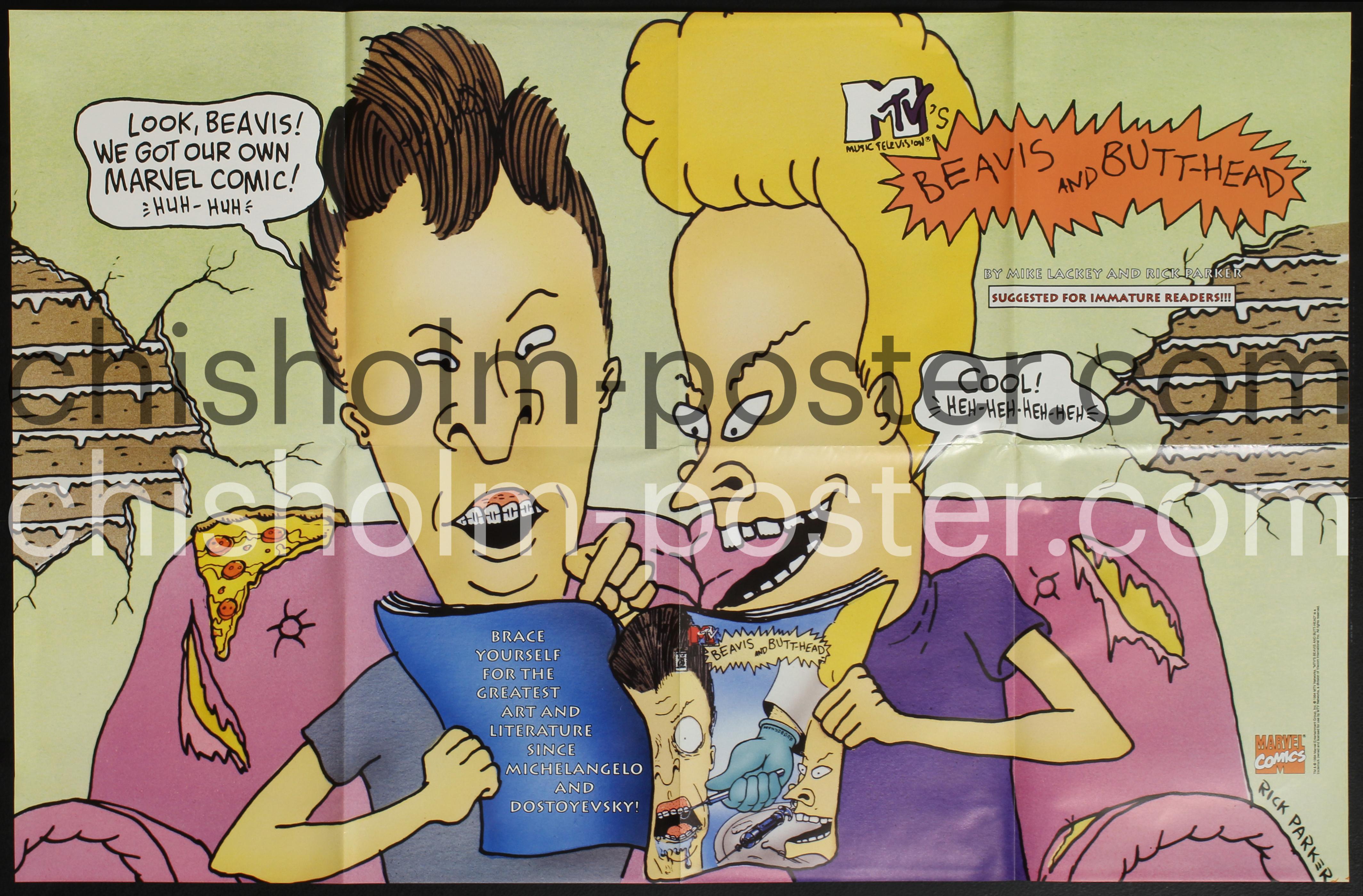 ☆Beavis and Butthead☆ ポスター Vintage MTV ☆Beavis and Butthead
