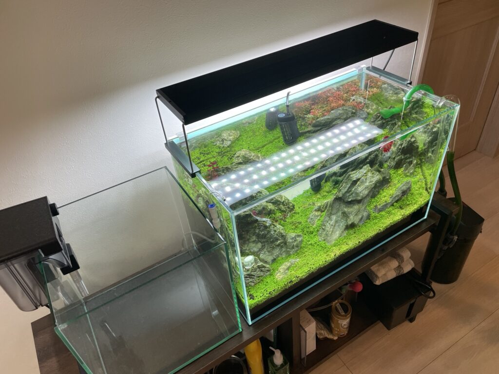 前面目隠しあり。30キューブ水槽台 前面目隠しあり。30キューブ水槽台