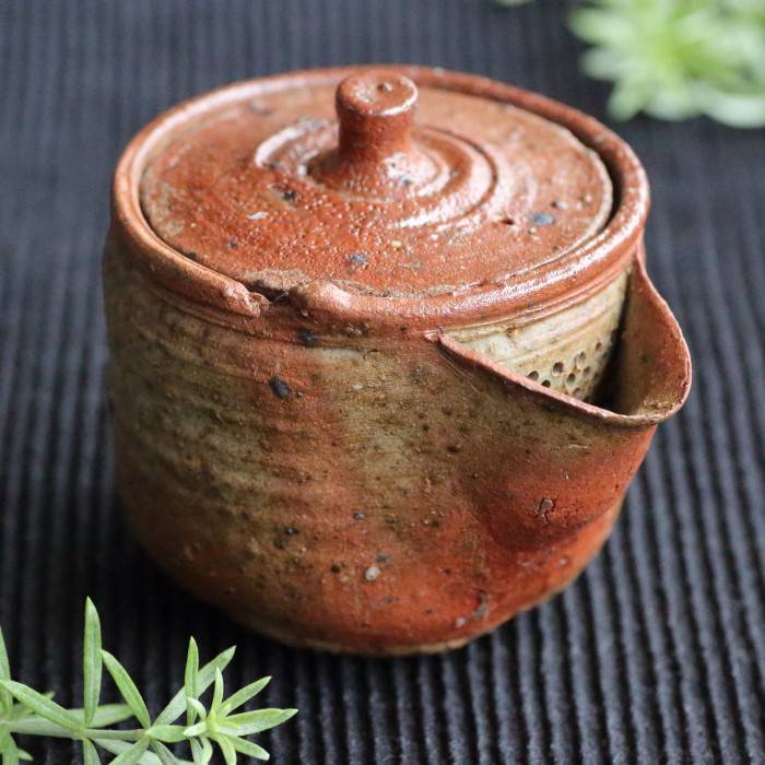 備前焼 茶碗⑤】備前土釉薬茶碗／伝統工芸士 森本 桂／送料込み！ 古備前