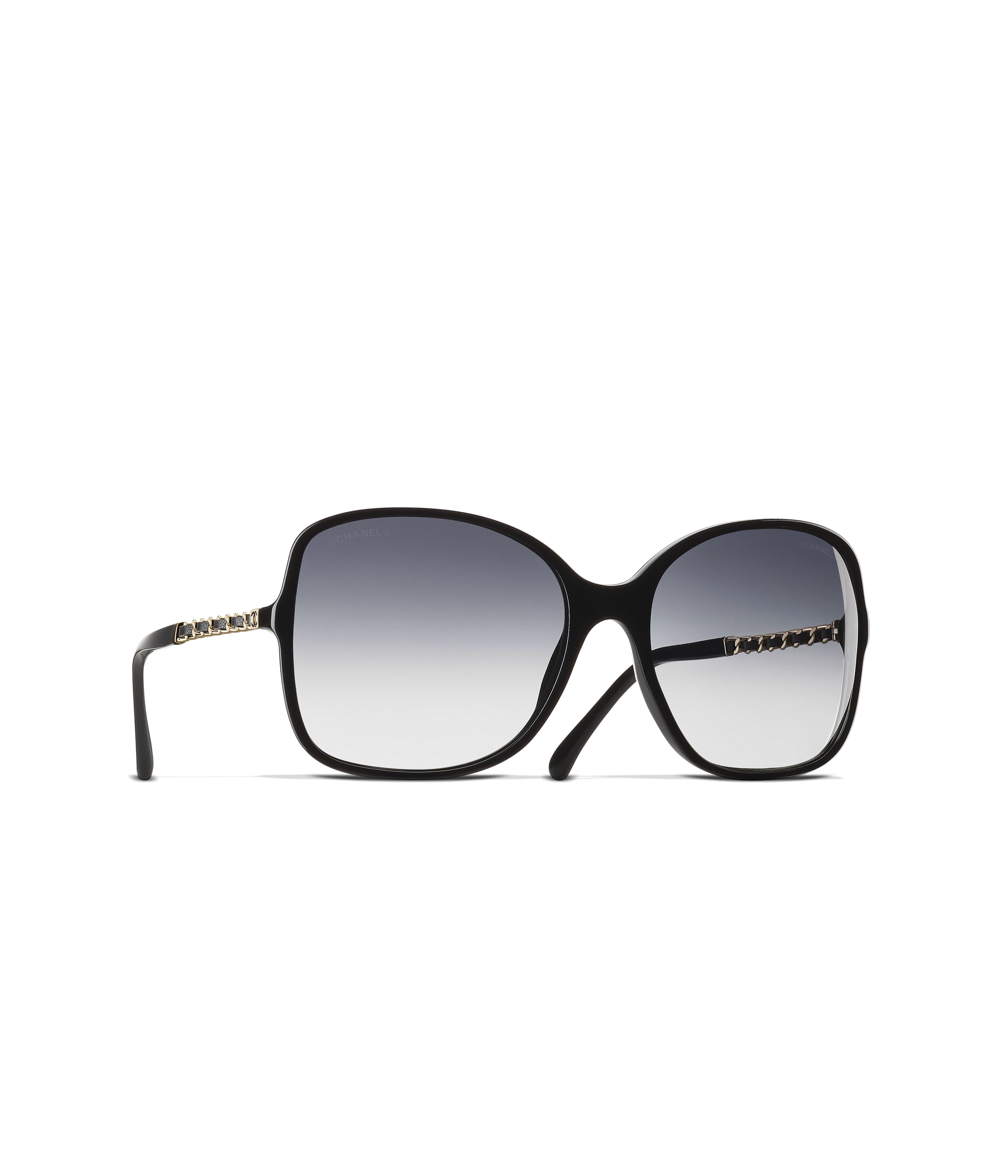 CHANEL Sunglasses: Square Sunglasses, acetate & lambskin — Fashion