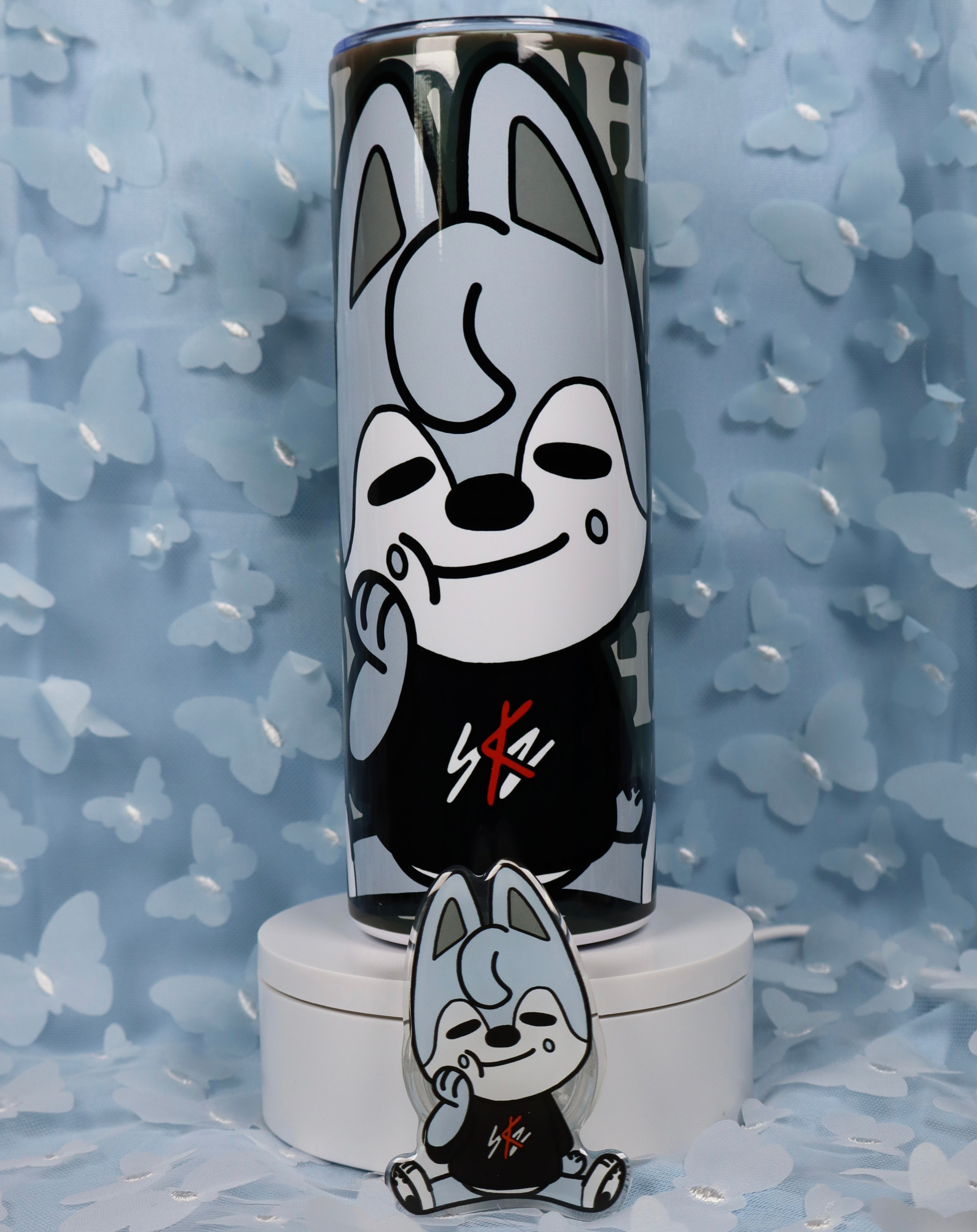 Skzoo Wolf Chan 20oz Tumbler & Phone Grip – Crystal Moon Crafts