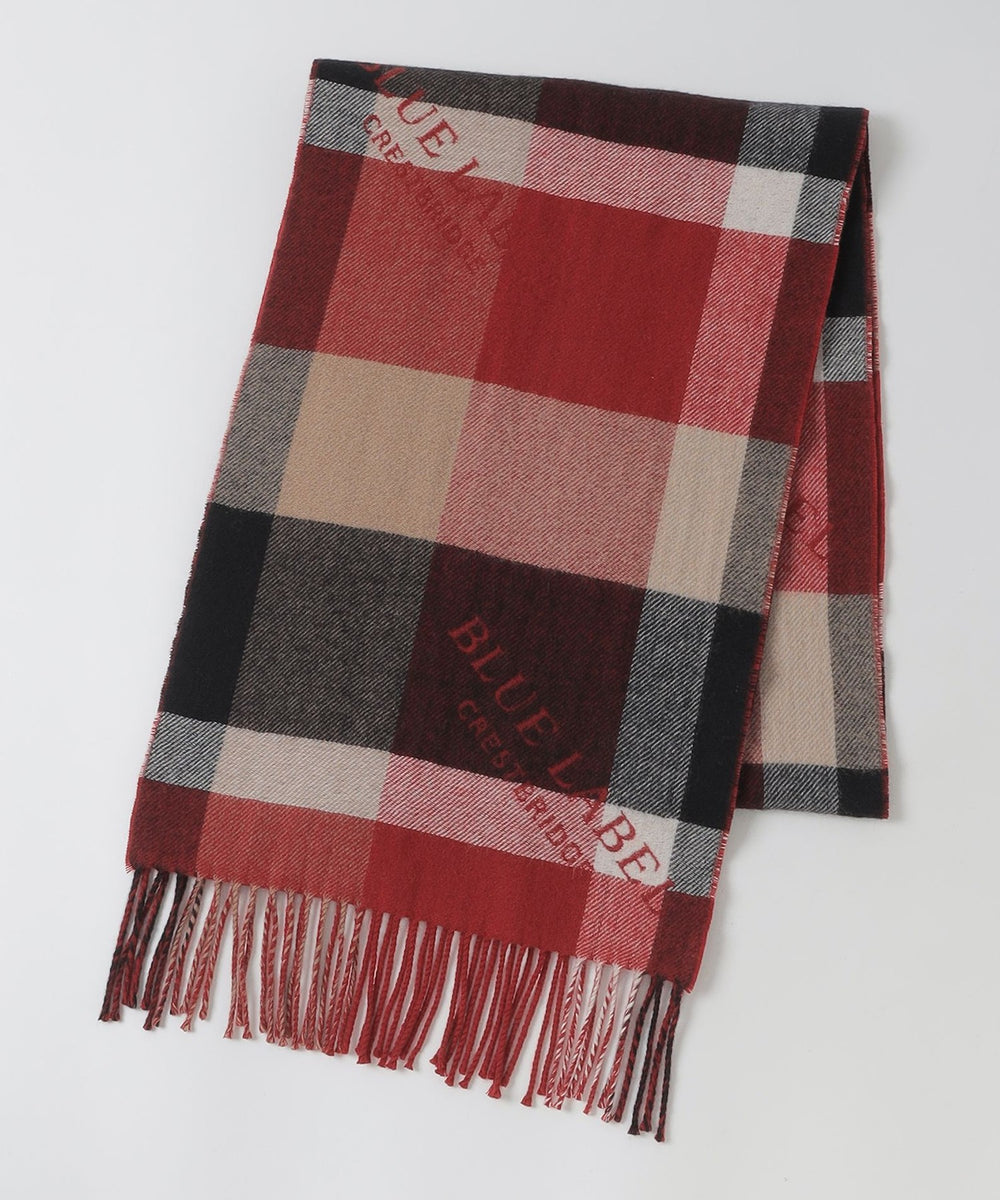 10th ANNIVERSARY】クレストブリッジチェックロゴジャカードカシミヤ