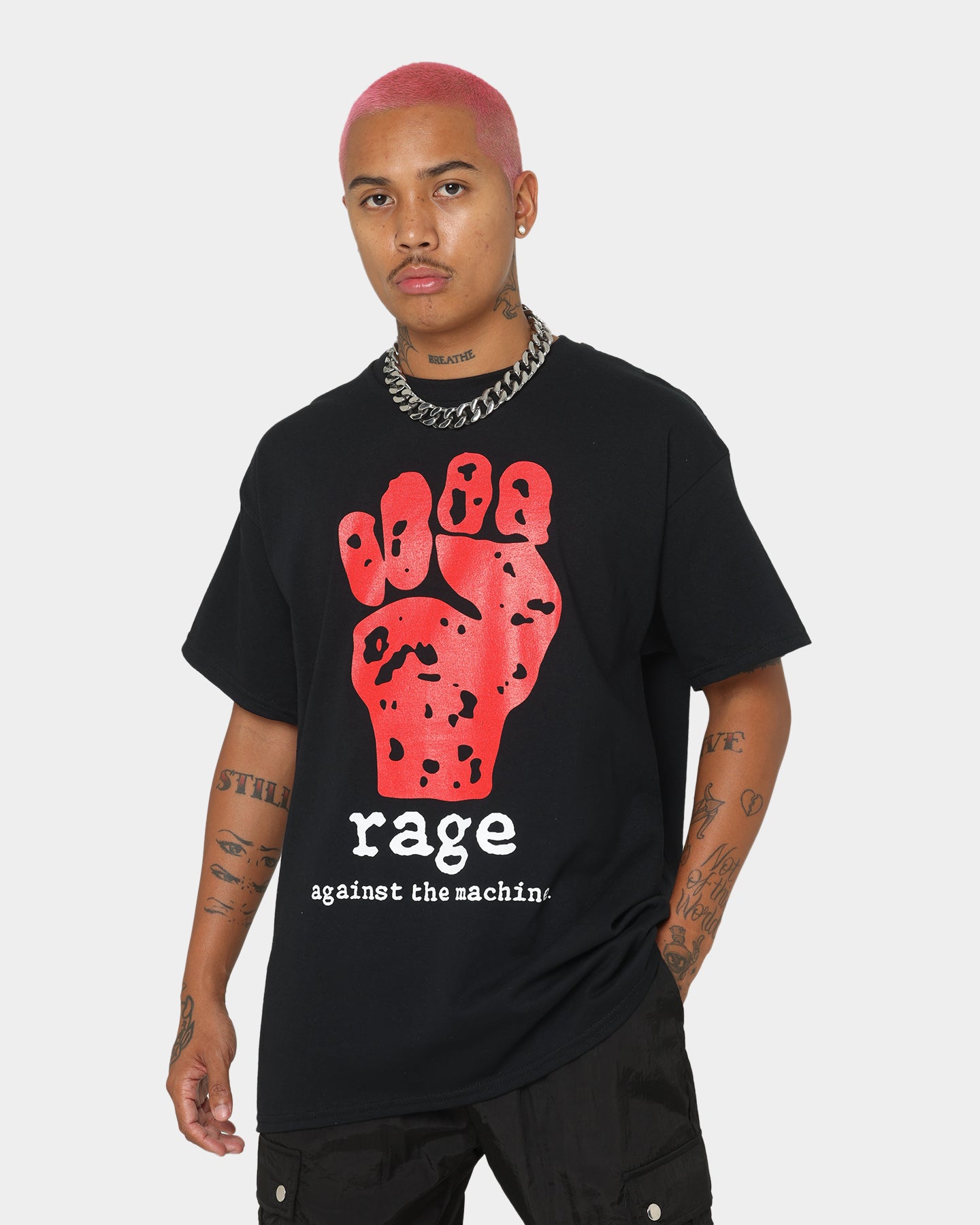Rage Against The Machine Raised Fist T-Shirt Black | Culture Kings US