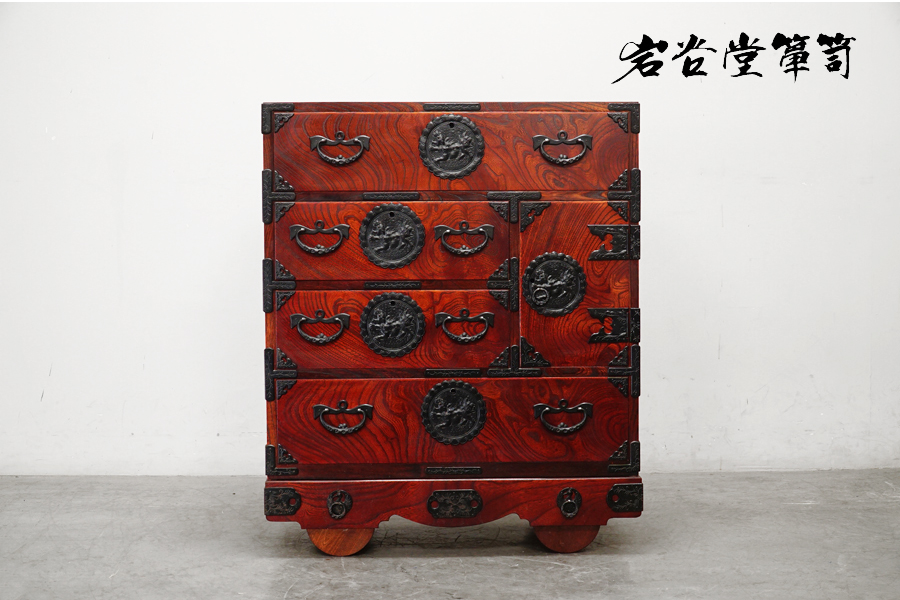 ∗**様 岩谷堂箪笥 整理タンス 南部鉄器金具 鍵付き 伝統工芸 民芸家具