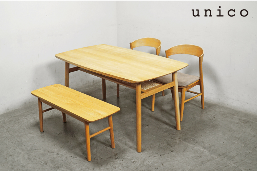 ウニコ SOLK ラウンドダイニングテーブル ＊オイルメンテナンス付き