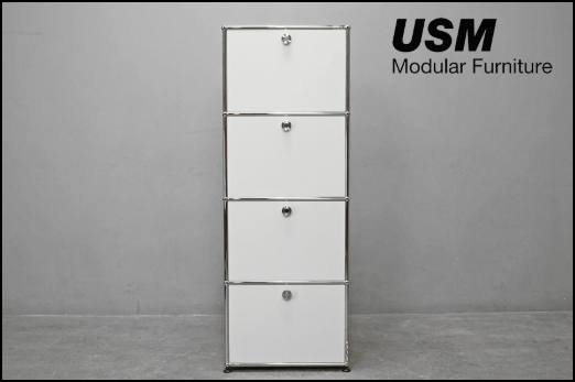 ☆カルピス ☆USMハラー 1列3段 鍵付キャビDD/DD 色：白 ☆カルピス