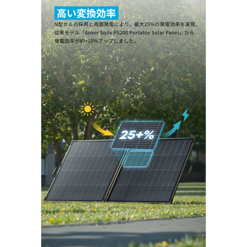 Anker Solix PS200 Dual Portable Solar Panel | ソーラーパネルの製品