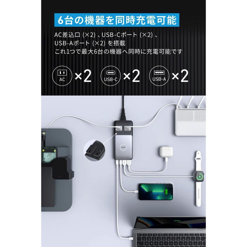 Anker 727 Charging Station (GaNPrime 100W) | USBポート付き電源