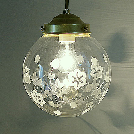 限定品 桜切子138ペンダントライト 藤本幸治 アトリエ Ansan