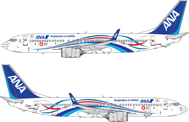 ANA B737-800 EXPO2025 ANA JET 特別塗装 1/400 ANA B737-800 EXPO2025