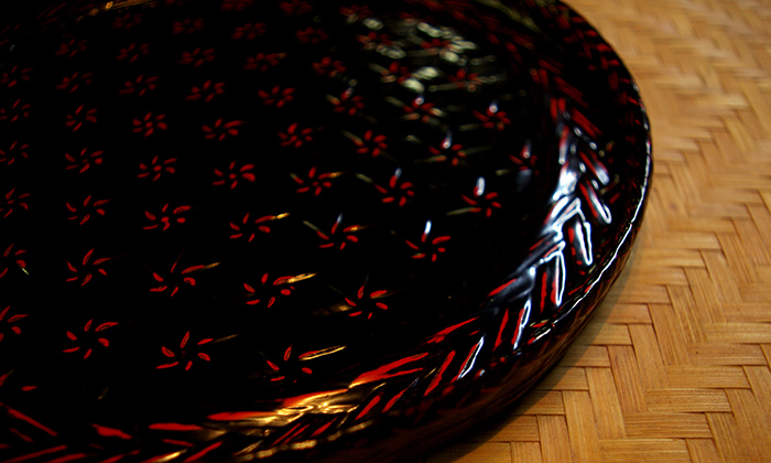 Amazon.co.jp: 久留米 籃胎(らんたい)漆器 菓子籠&フルーツ籠&茶托5