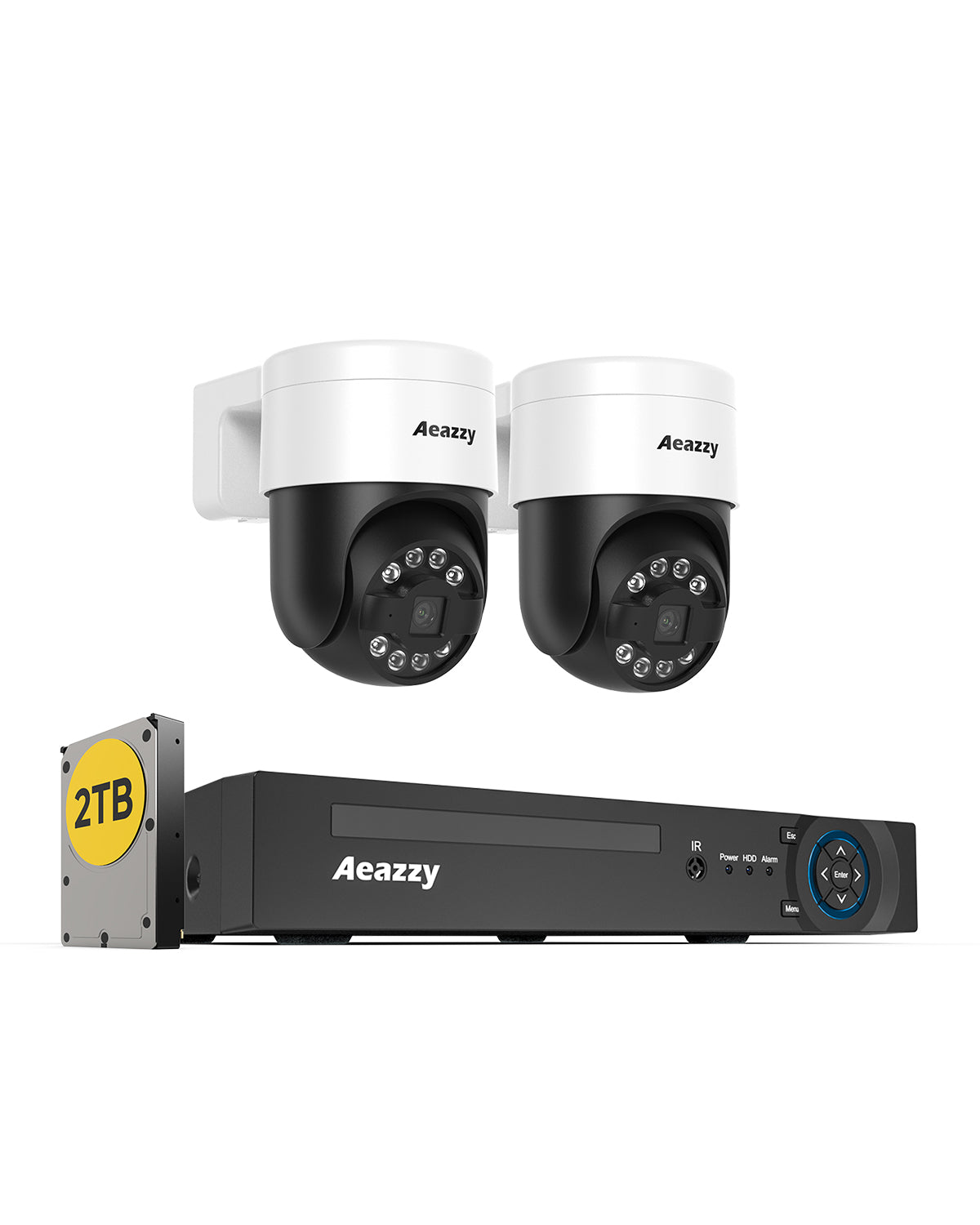 800万画素・顔検出・回転可能】AEAZZY 800万画素 防犯カメラセット 4K